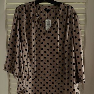 Torrid Black Polka Dot Blouse